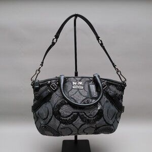Coach 2010 Sophia Madison Graphite Sequin Satchel Bag